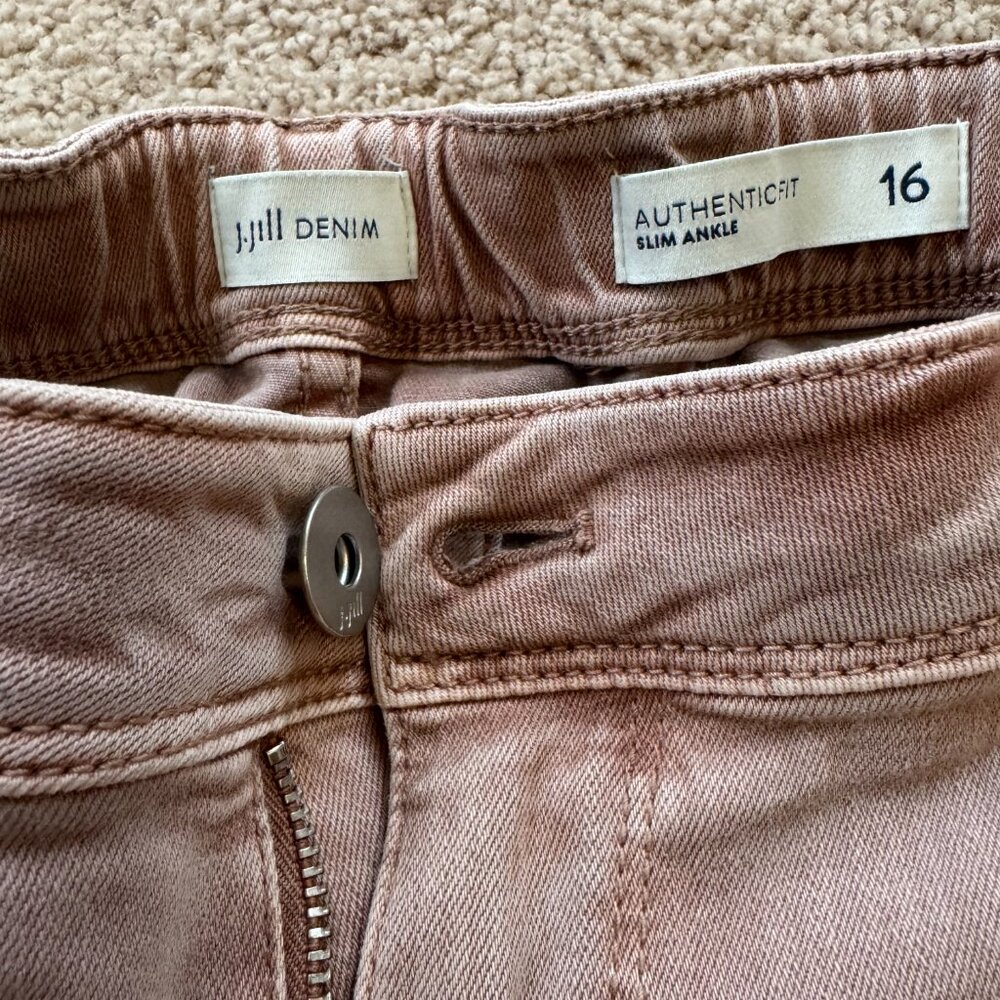 J.Jill Authentic Fit Heritage Jeans – Mauve/Pink | Size XL (16) JEANS.